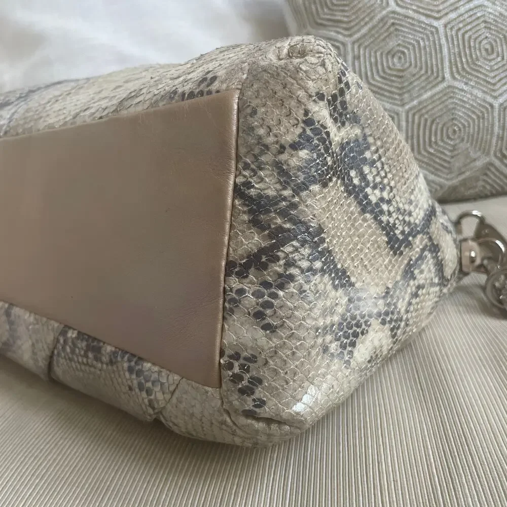 Rare Coach Madison Pinnacle Exotic Carrie Satchel Python Embossed Leather 28608